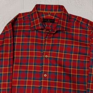 Robert Talbot Taylored button-up lo g sleeve shirt. Size  L, 100 % Cotton.